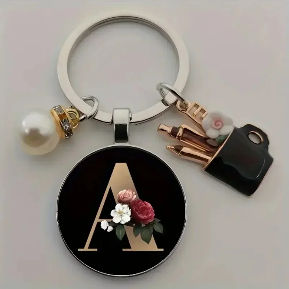 Colorful Keychain Accessory Creative Accessory English Alphabet Charms Multiple Color Options Stylish Accessory
