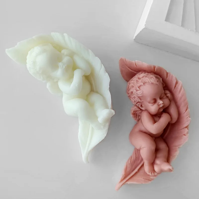 Baby Candle Mold Sleeping Baby  Handmade Decor Aromatherapy Silicone Mold Baby In Sleep Further Sleeping Mold