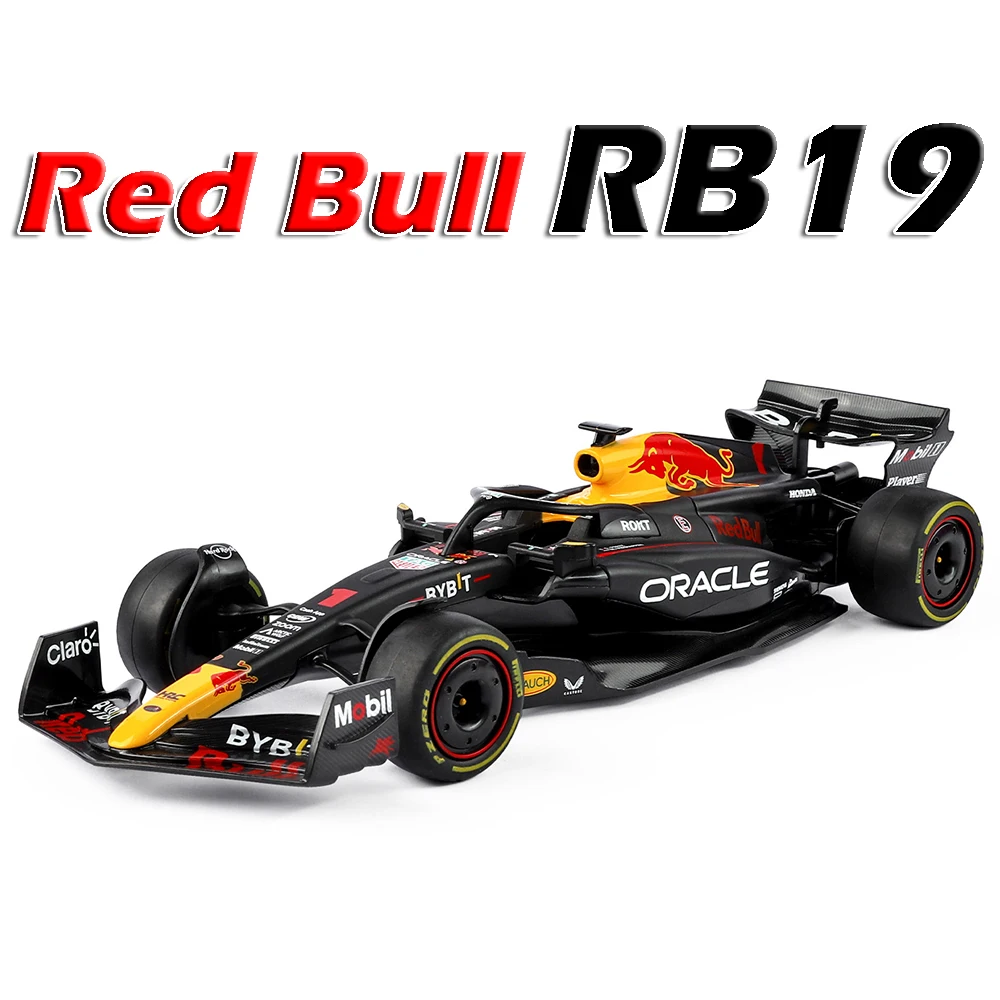 

1:24 F1 Oracle Verstappen Red Bull Racing RB19 Модель игрушечного автомобиля из сплава, литые под давлением мини-гоночные машины для детей, развивающие модели