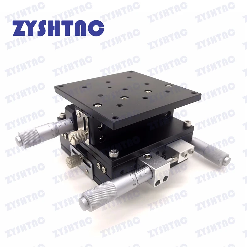 Imagem -03 - Estação de Corte Xyz-axis Plataforma de Deslocamento Manual Estágio Linear Mesa Deslizante Xyz60-lm Ld40 60 80 90 125-rm 40x40 mm 60x60 mm