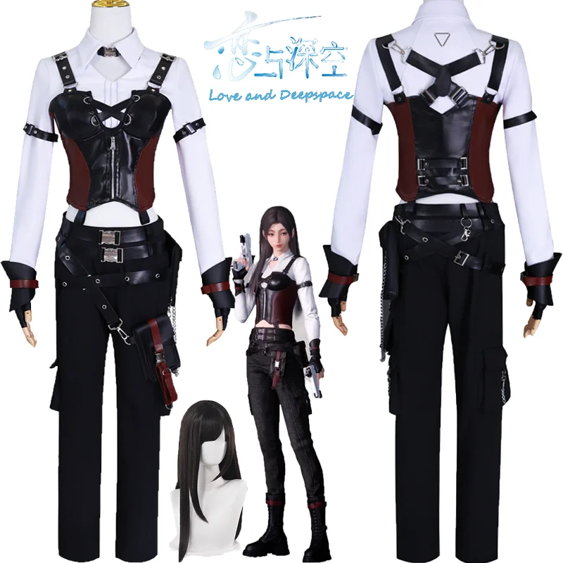 Love And Deepspace Xavier Zayne Rafayel Costume Cosplay gioco parrucca accessori puntelli adulto Set completo uniforme di Halloween per le donne