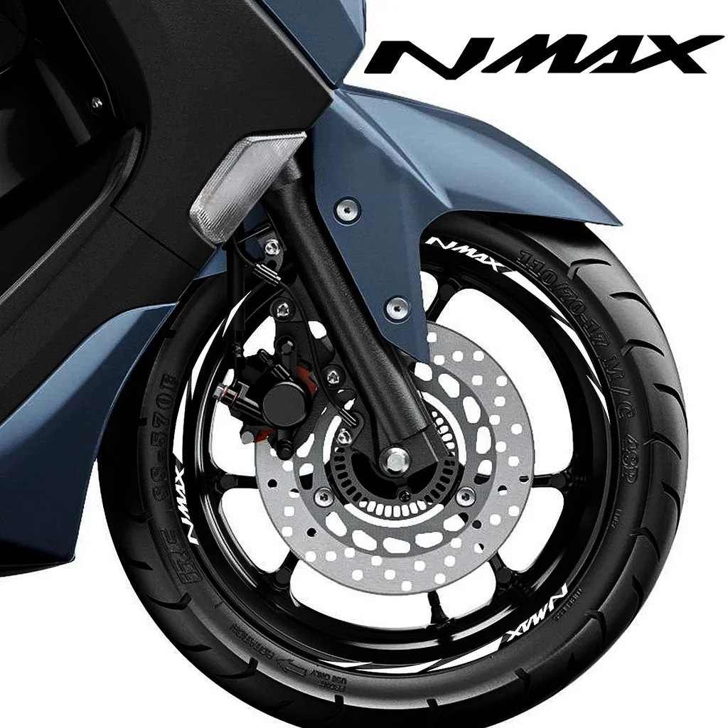 Motocicleta reflexiva Roda Rim Hub Adesivo, Scooter Stripe Decal Acessórios, decalques decorativos para Yamaha Nmax 155, 14\