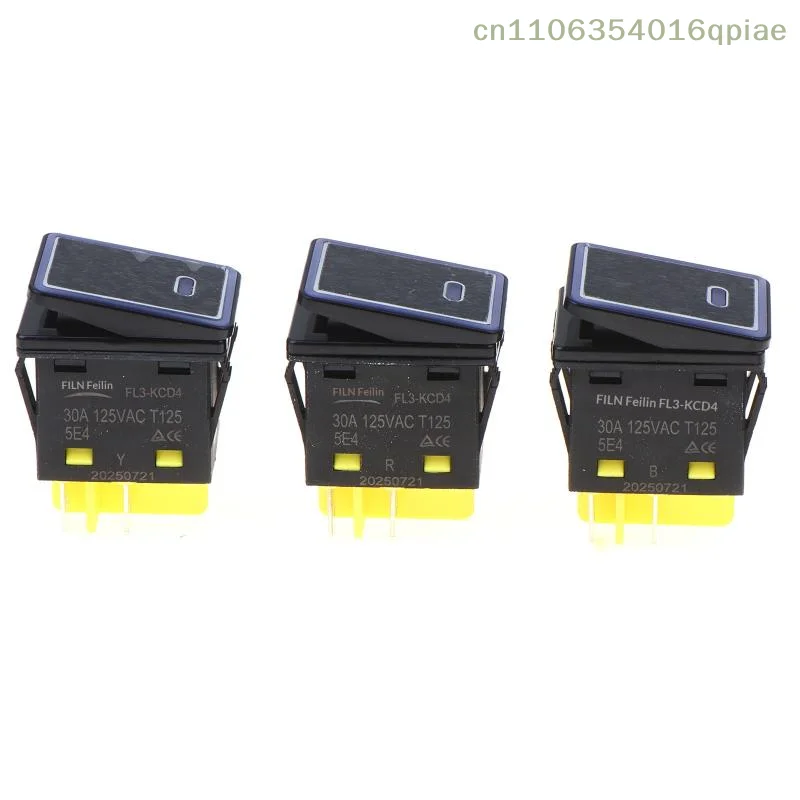 （Summer4）30A 110V 220V Heavy Duty DPST IP67 4 Pin Sealed Waterproof T85 Auto Boat Marine Toggle Rocker Switch With LED Light