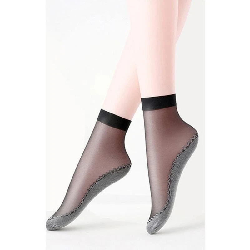 

Женские летние прозрачные шелковистые носки до щиколотки, противоскользящие хлопковые колготки, чулочно-носочные изделия, с 15UB