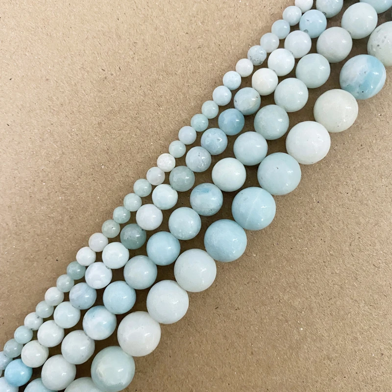 New Arrival Light Blue Amazonite Gem Beads 15\