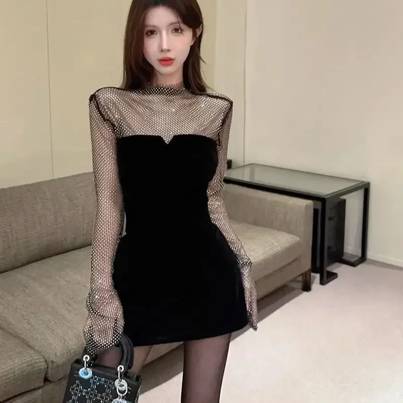 Woman Long Sleeve Dress Sexy Coquette Clothes Dresses for Women Tight Short Mini Corset Bodycon Aesthetic High Quality Luxury X