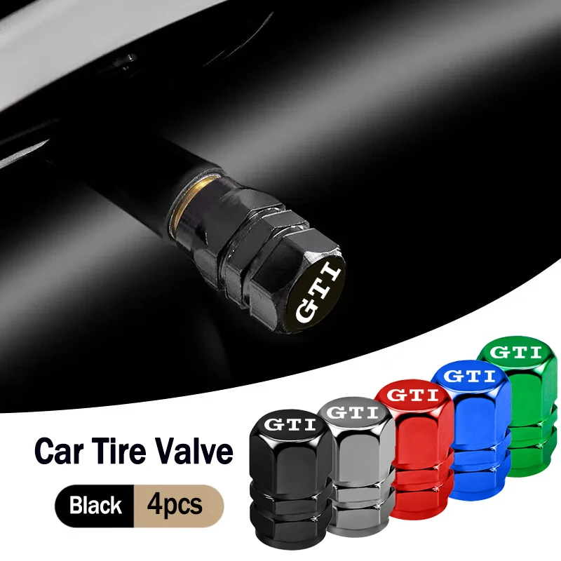 Car Wheel Tire Valve Caps Tyre Stem Covers Airdust Waterproof For Volkswagen GTI GTD CC Beetle Scirocco Amarok Sharan T5 Phaeton