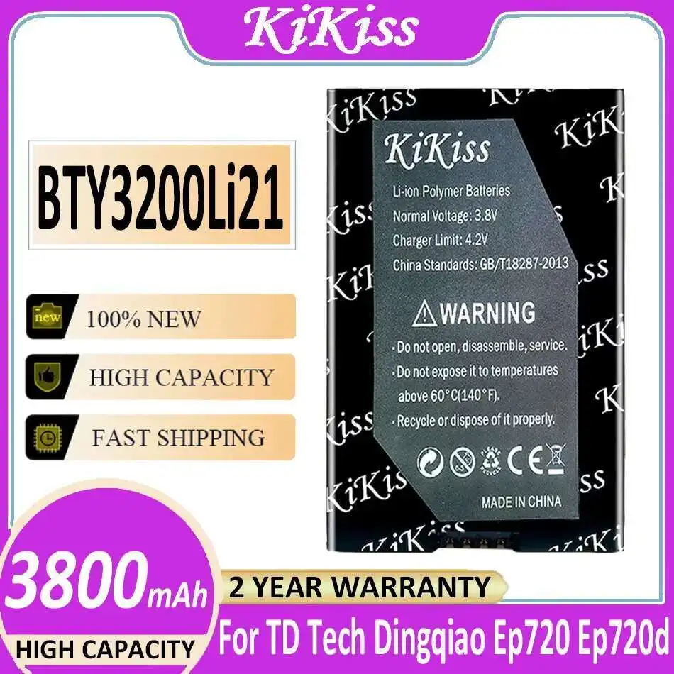 

Walkie - Talkie Recording Device Battery Durable For TD Tech Dingqiao Ep720 Ep720d Walkie-Talkie Recorder BTY3200Li21 3800mah