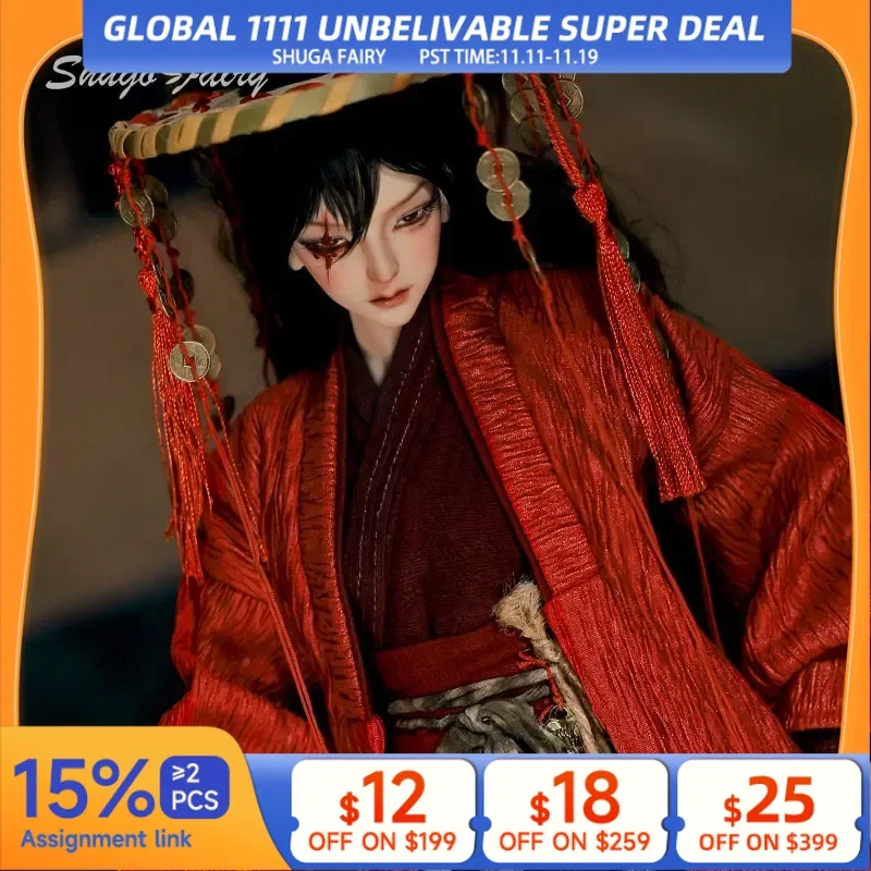 

Heyi Anime Bjd Doll Boy 1/4 BJDDoll FullsetA Option Bubo Chinese Ancient Taoist Hallucination Figure Fashion Ball Jointed Dolls