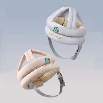 Niedliche atmungsaktive Kleinkind-Schutzkopfbedeckung, sichere schützende Säuglings-Anti-Crash-Kappen, Cartoon-Muster, Schwamm, Anti-Fall-Helm, Geschenk