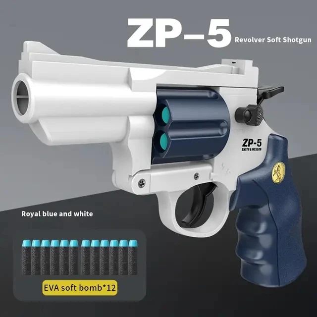 ZP- 5 Glock Soft Bullet Toy Gun Foam Ejection Toy Foam Darts Blaster Pistol Manual Airsoft Gun With Silencer For Kid Adult Boys