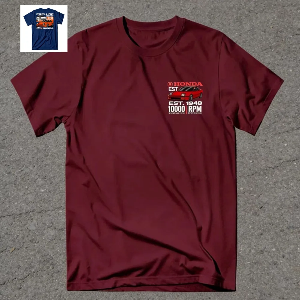 

JDM Honda Prelude 3rd Generation 1987 Retro Car T-shirt Retro Honda Prelude B20A DOHC JDM Enthusiast T-shirt
