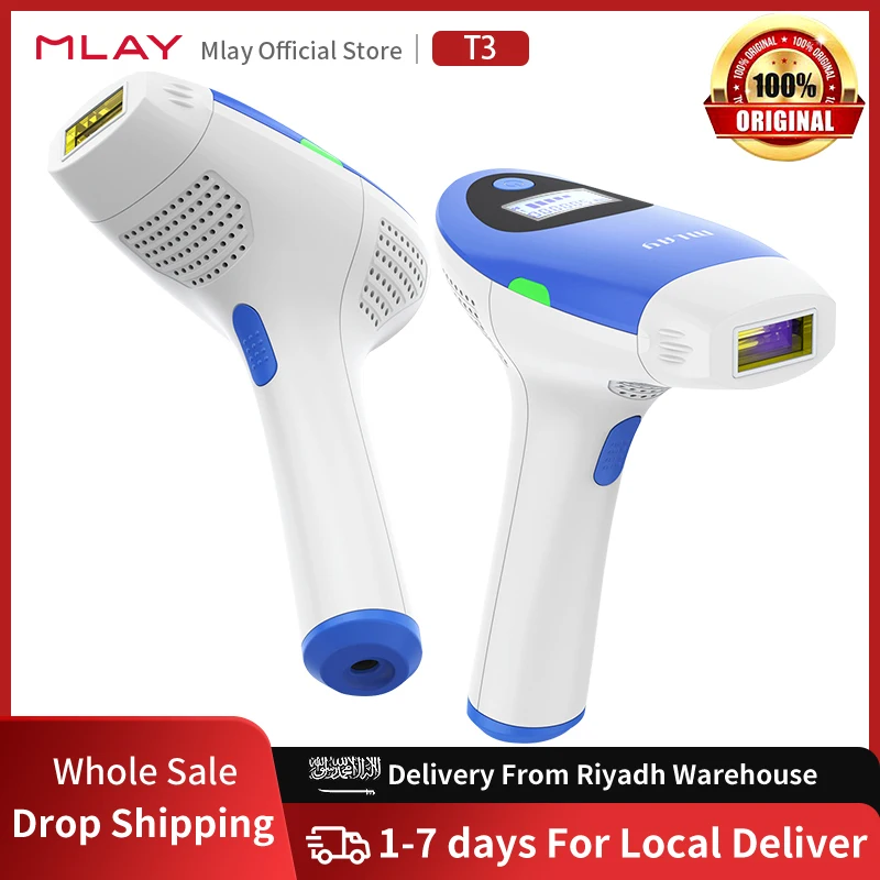 MLAY T3 IPL Laser Epilator Permanent Painless Hair Removal Face Body Armpit Bikini Photoepilator Device