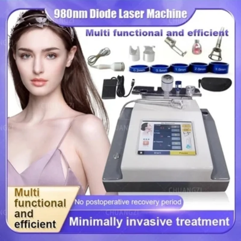 BEST 30W 4in1980nm Diode Laser Vascular Removal Machine Remove Spider Veins 980Diode Laser Blood Vessels Removal Nail Fungus