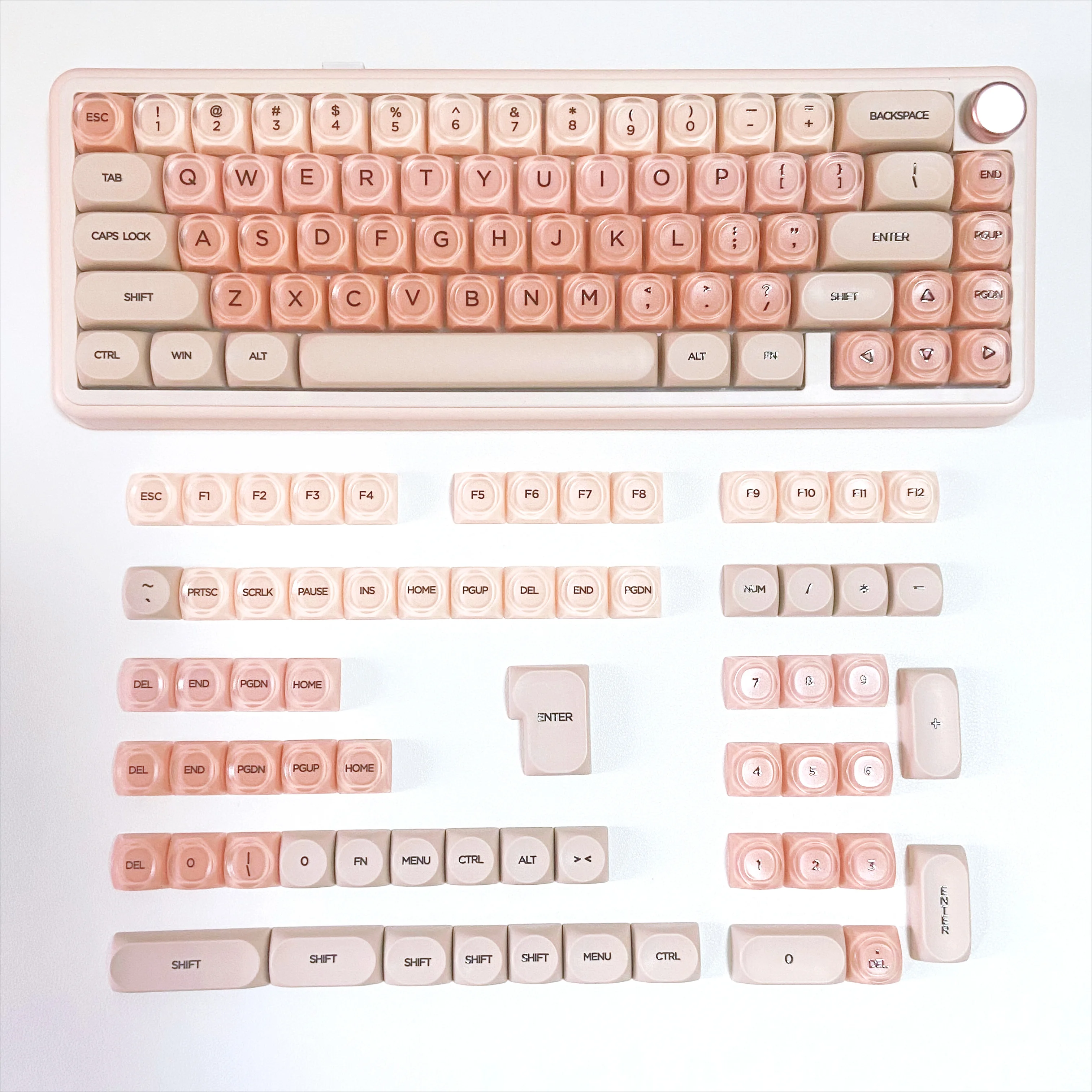 Foundation Crystal Keycaps Set HOA Profile Key Caps Custom DIY Gaming Mechanical Keyboard PBT Keycap Set for Office Keyboard