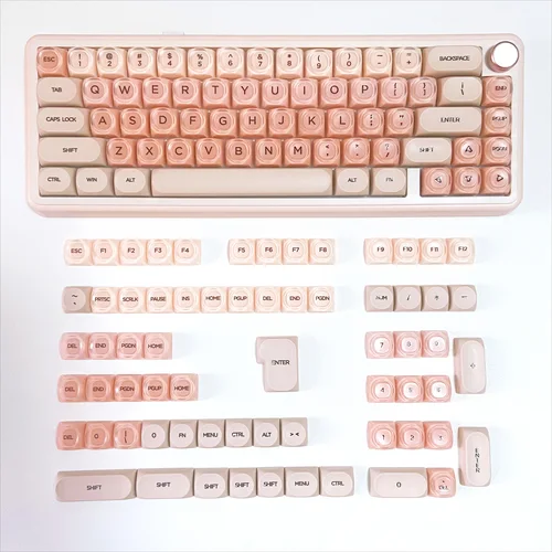 Imagen 1 del producto Juego de teclas de cristal de base, teclas de perfil HOA, teclado mecánico personalizado para juegos, juego de teclas PBT para teclado de oficina