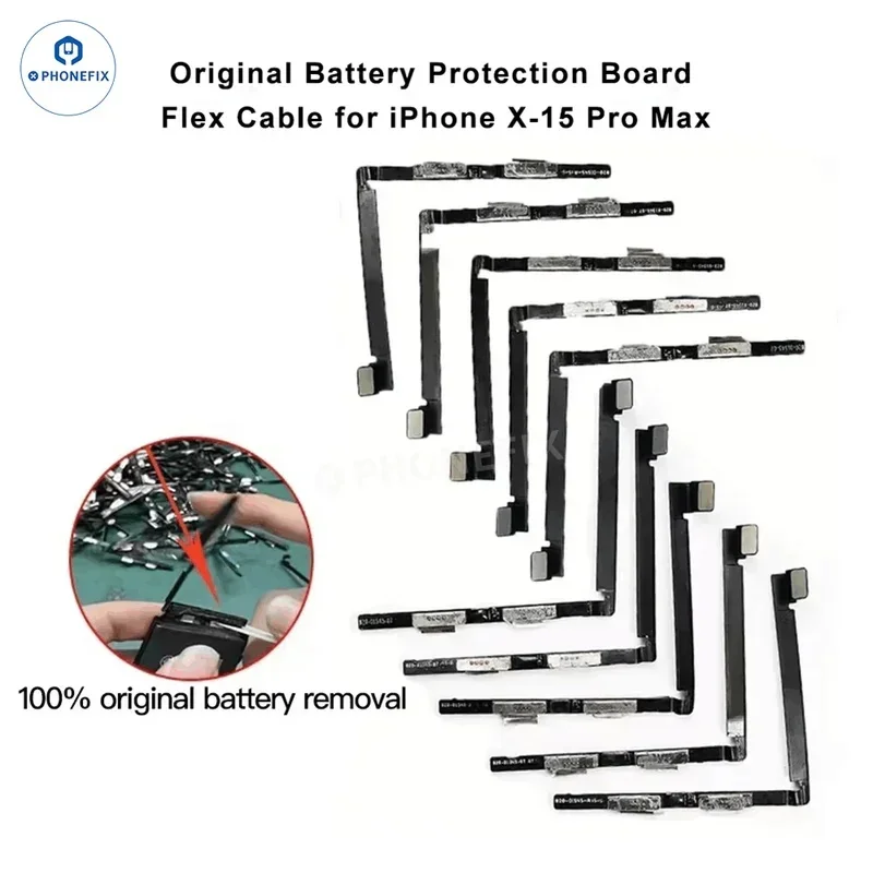 For iPhone X-16 Pro Max Original 0 Cycle 100% Health Battery Protection Board Flex Cable Battery BMS Replacement Repair FPC