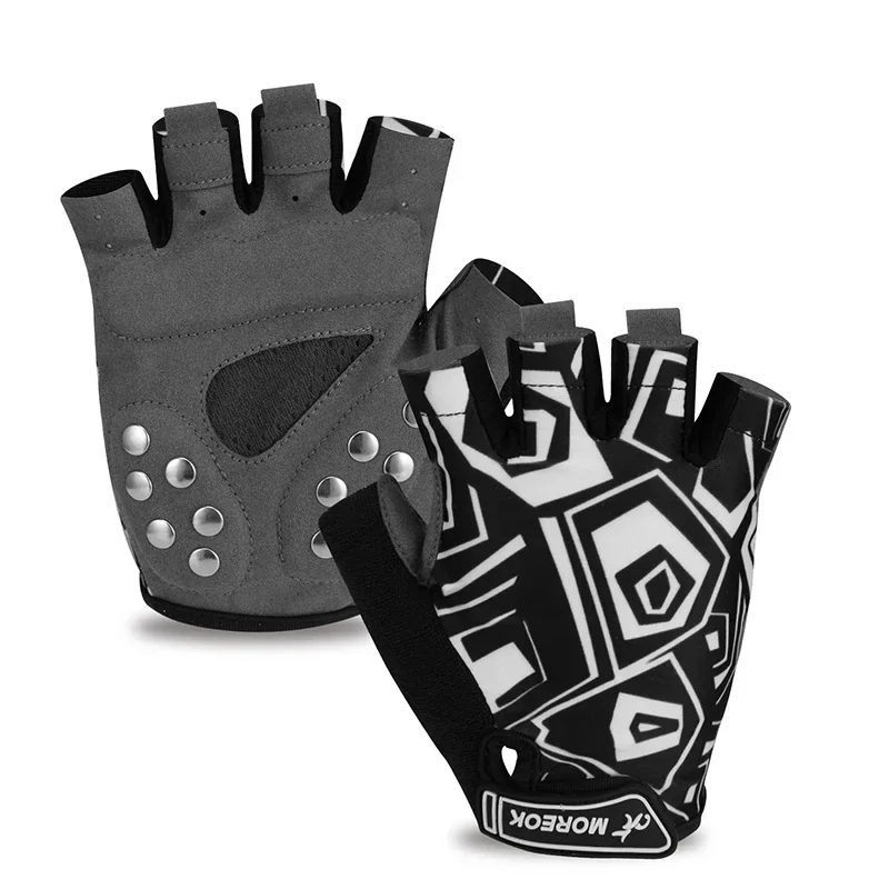 

Half Finger Breathable Protective Stainless Studs Palm Bike Cycling Gloves Skateboard Skating Gloves For Men And Women