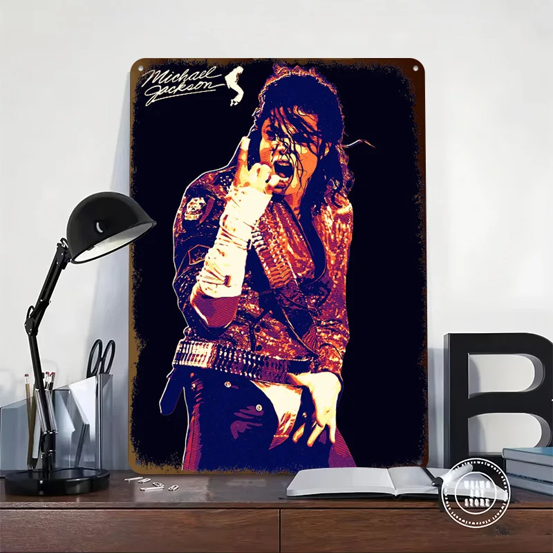 Michael Jackson Metal Poster Perfect Gift for Fans Lovers Customized Wall Art Metal Sign for Modern Home Decoration Ornaments