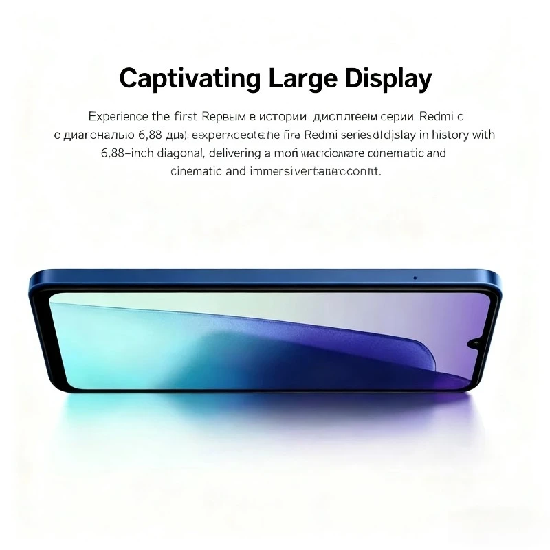 هاتف Redmi 14C 8GB+256GB، شاشة HD+ مقاس 6.88 بوصة، بطارية بقدرة 5160 مللي أمبير في الساعة، كاميرا MediaTek Helio G81-Ultra، كاميرا AI بدقة 50 ميجابكسل، Xiaomi HyperOS