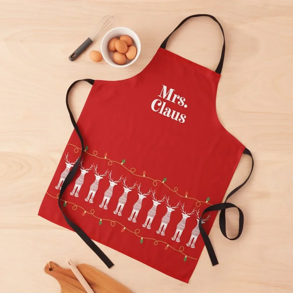 

Mrs. Claus Apron christmas decoration For Cosmetologist Waterproof Kitchen For Women Apron