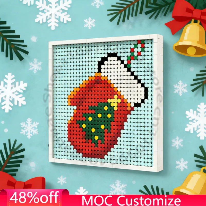 

1143 PCS Cupid Arrow Day 8- Christmas Cookie MOC Kit (Dots Advent Calendar Series) MOC Customize Modular DIY Festival Toy Gift