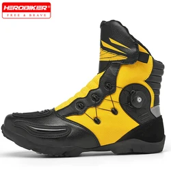 New Motocross Boots Non-slip Motorbike Riding Boots Race Outdoor Sports Running Shoes Wear Resistant Protective Motorcycle Boots