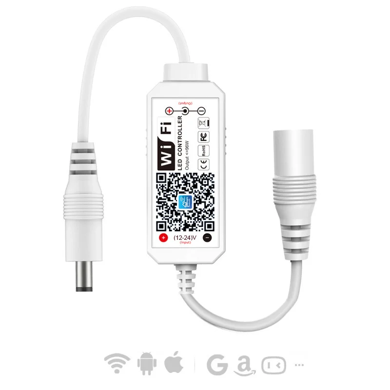 Magic Home Wifi LED Dimmer Controller APP Sterowanie głosowe dla pojedynczego koloru LED Strip Tape Light Praca z Alexa Google Home 12-24V