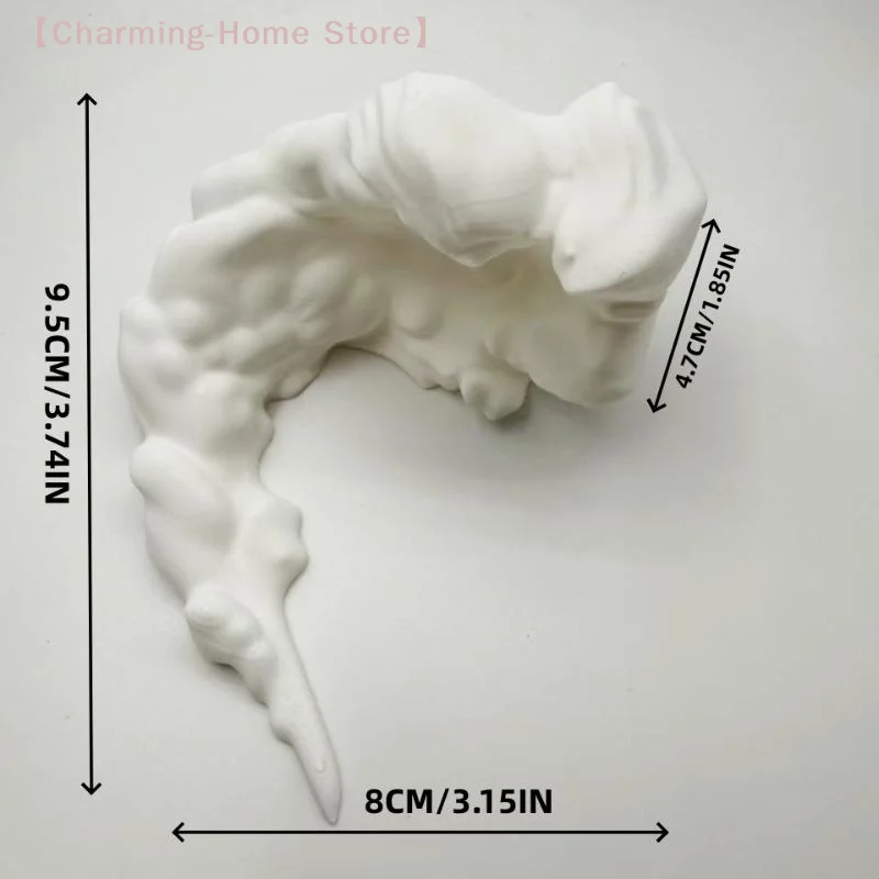 【M】Miniature Drift Smoke Effect Model Ornament 3D Printed, Racing Scene Accessory for Scale Car Models Hobby