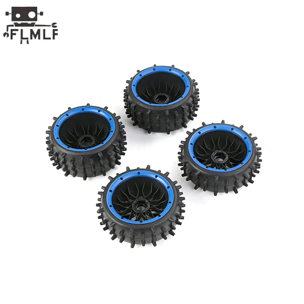 Rc Car Big Nail Tire High Performance Rear or Front Wheel Tyre Set for 1/5 HPI ROFUN BAHA ROVAN KM BAJA 5B SS Buggy Truck Parts