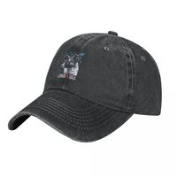 Laika Soviet Union USSR Cosmonaut Denim Baseball Cap Dog First In Space Rock Trucker Hat Casual Men Funny Print Snapback Cap