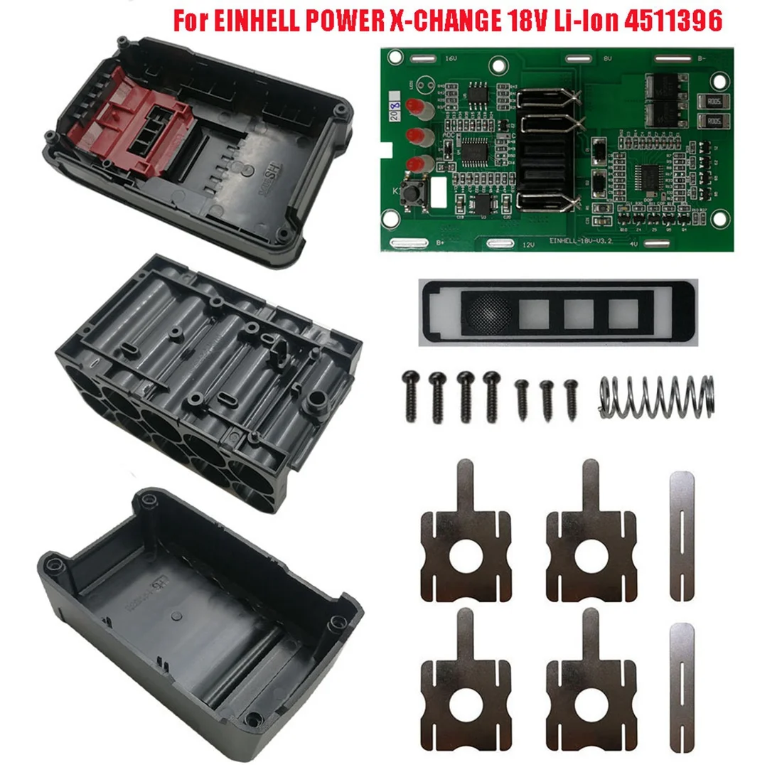 4511396 Li-Ion Battery Plastic Case Charging Protection Circuit Board PCB Box for EINHELL POWER X-CHANGE 18V 20V Lithium