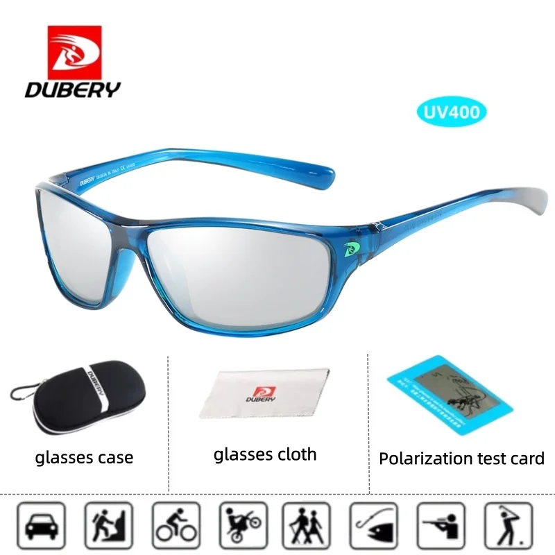 DUBERY Polarized Fishing UV400 Protective Sunglasses for Men and Women Riding and Driving Sunglasses for UV and Wind Protection