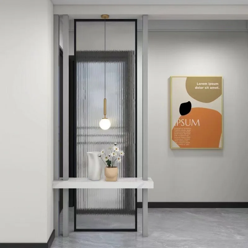 Custom. Internet Celebrity Half Wall Partition Changhong Ripple Cube Tempered Glass Bathroom Screen Living Room Entr