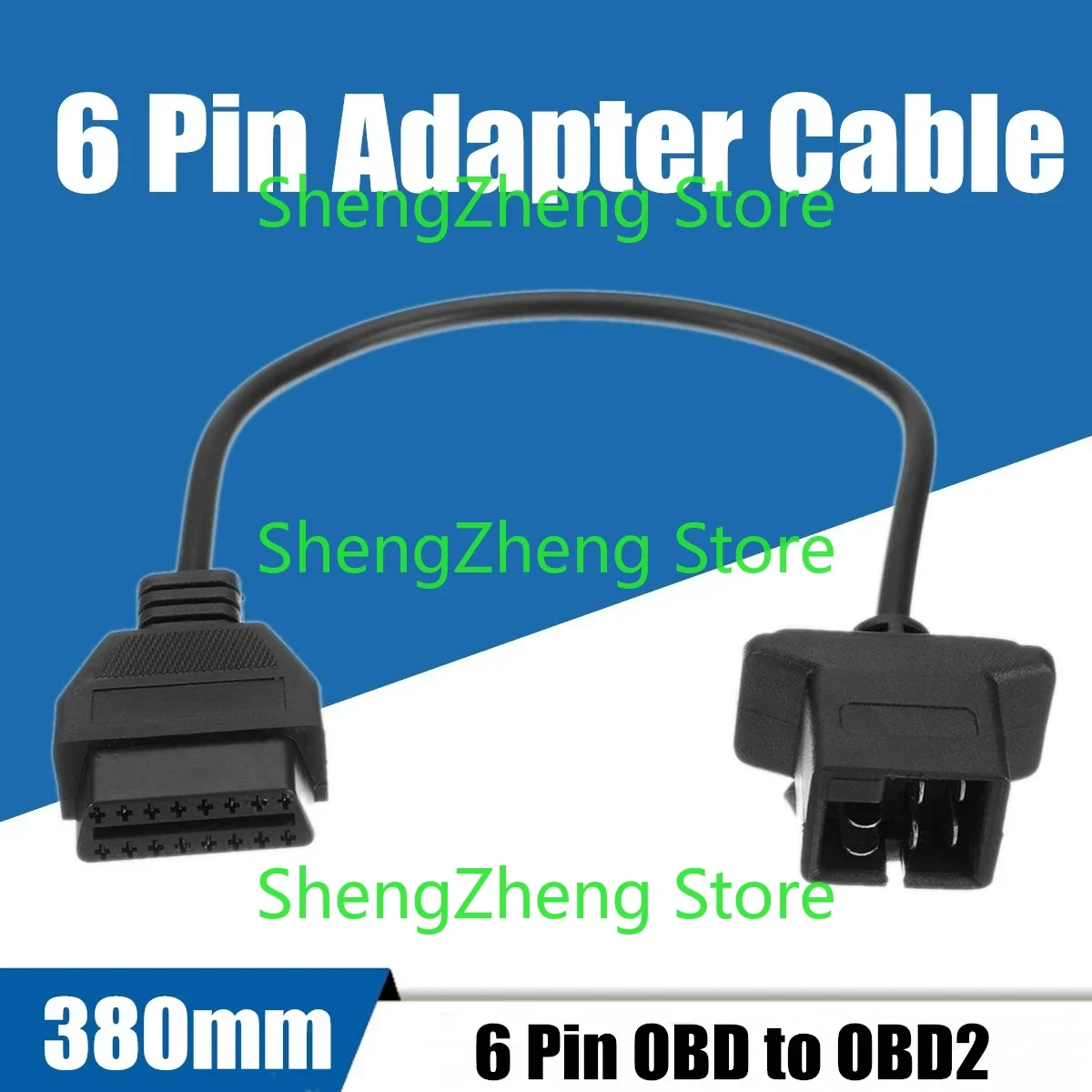 

For Chrysler Jeep Dodge 6 Pin OBD to OBD2 Check Engine Adapter Cable Code Reader