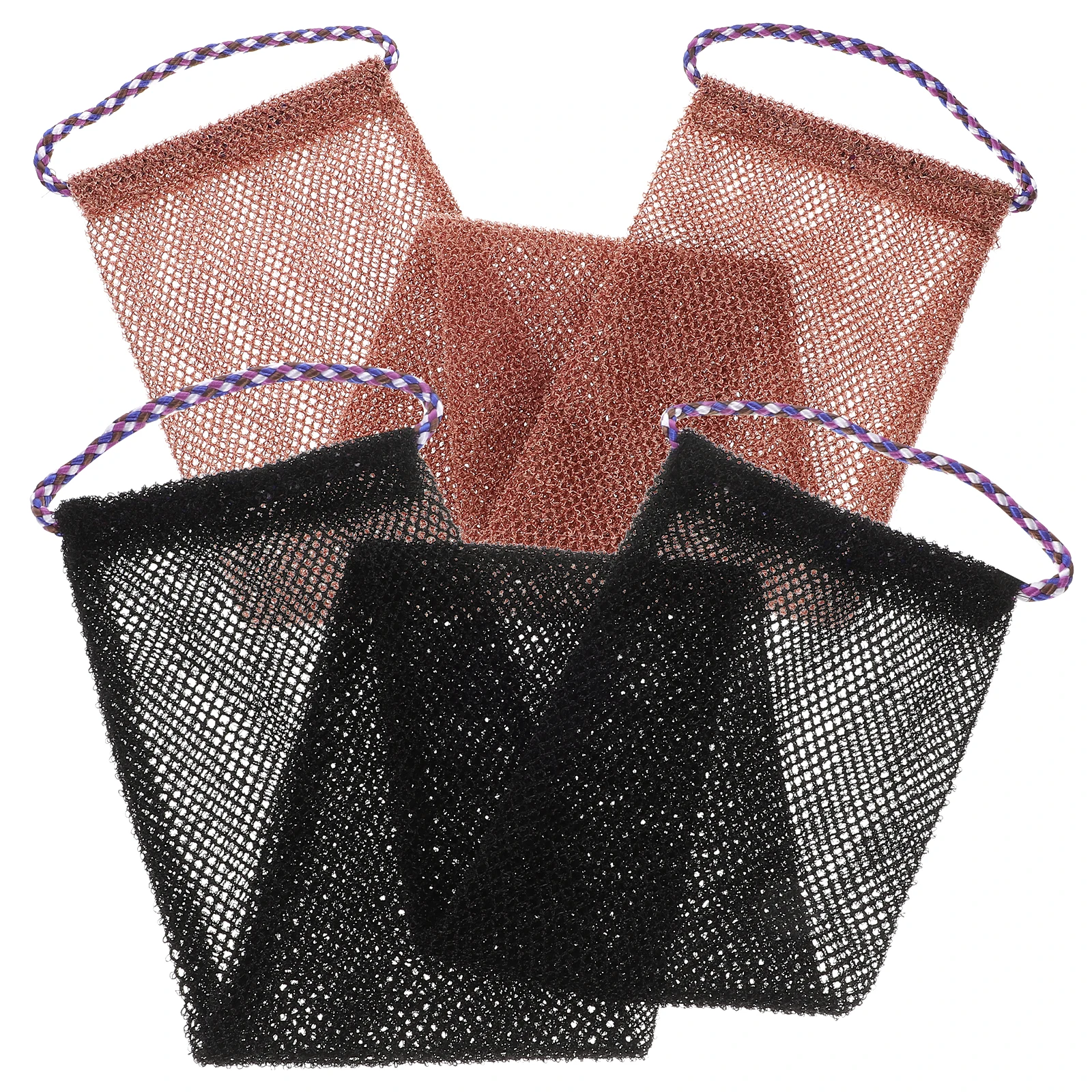 

2 Pcs Bath Towel Exfoliating Washcloths Black Towels African Net Scrubber Shower Body