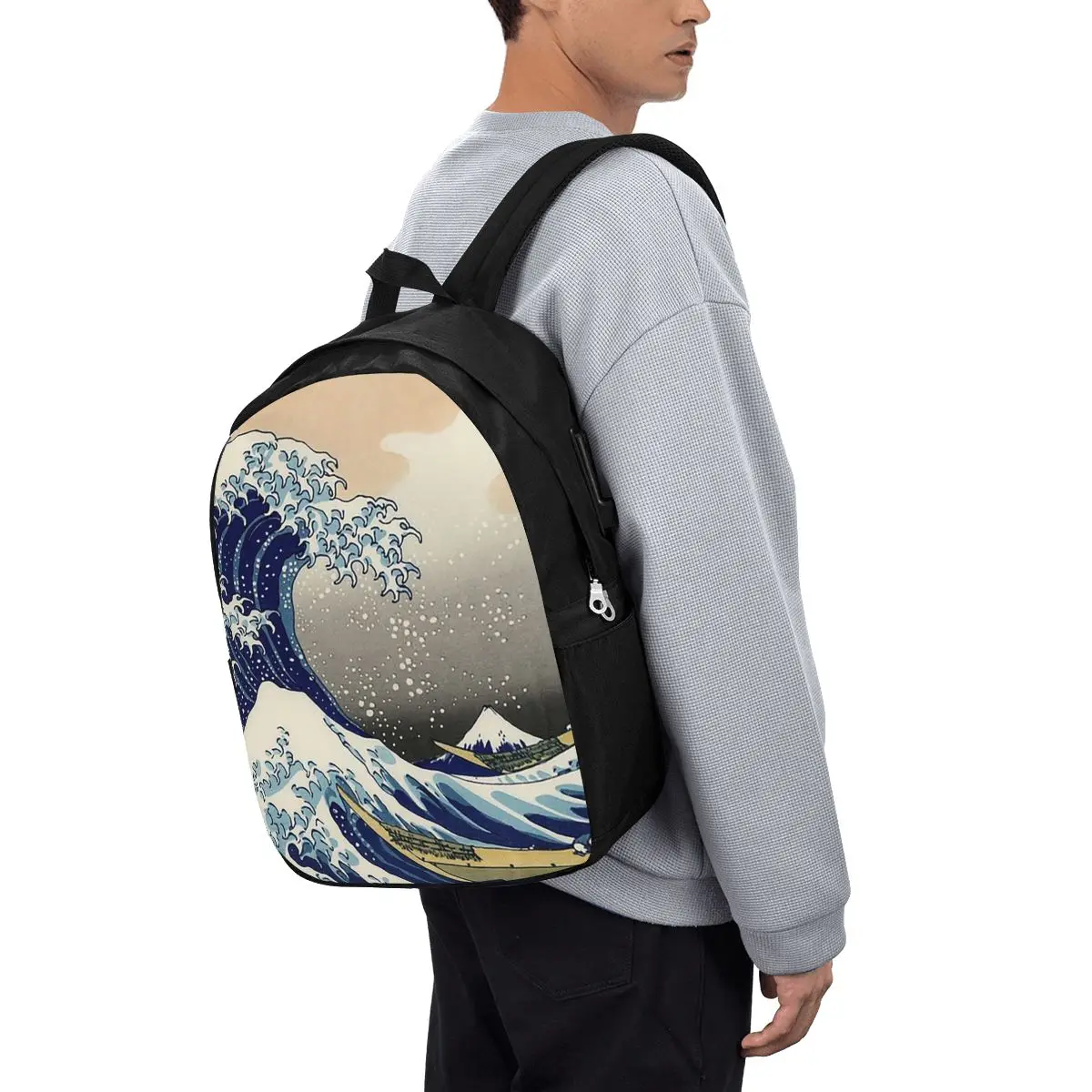 'The Great Wave Off Kanagawa' By Katsushika Hokusai  Backpack Travel Notebook Bag Computer College Student School Bag Laptop