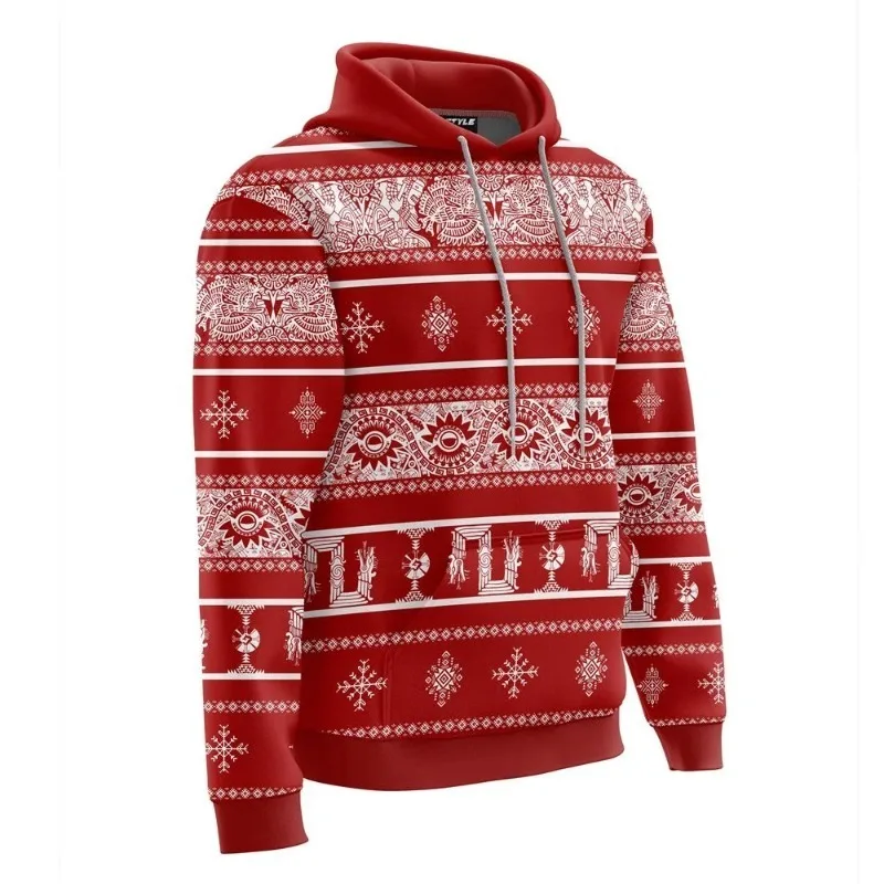 

2025 Men's Colorful Art Mexico 3D Printed Casual Long Sleeve Top Fashionable Hot Selling Comfortable Polyester Fiber Hoodie