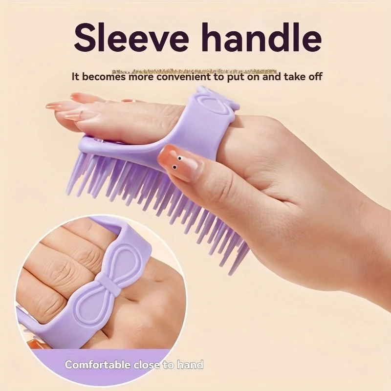 1pcs Shampoo Head Scalp Silicone Massage Brush Bath Skin Soft Washing Comb Hair Cleaning Brush Salon Beauty Health Barber Tools