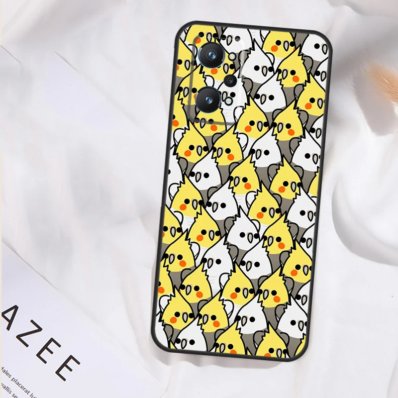 Parrot Birds Cockatiel Case For OnePlus 11 10T Nord 2 3 Lite Realme 10 Pro Plus GT Neo 5 2T 3T C21Y C30 C33 C35 C55