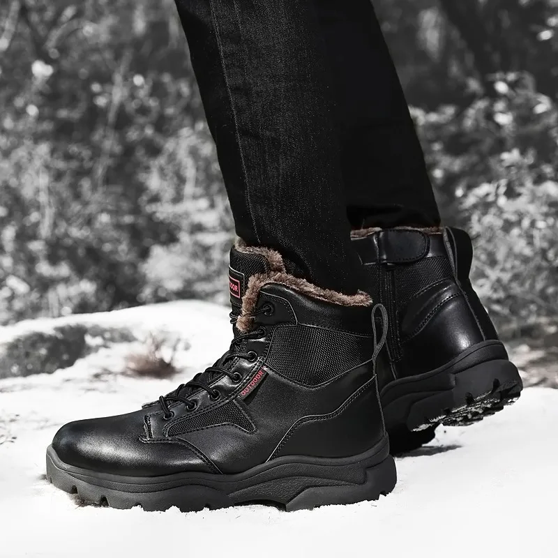 Winter shoes Waterproof Men Boots Plush Super Warm Snow Boots Men Sneakers Ankle Boots Outdoor Men\'s cotton shoes Botas Hombre