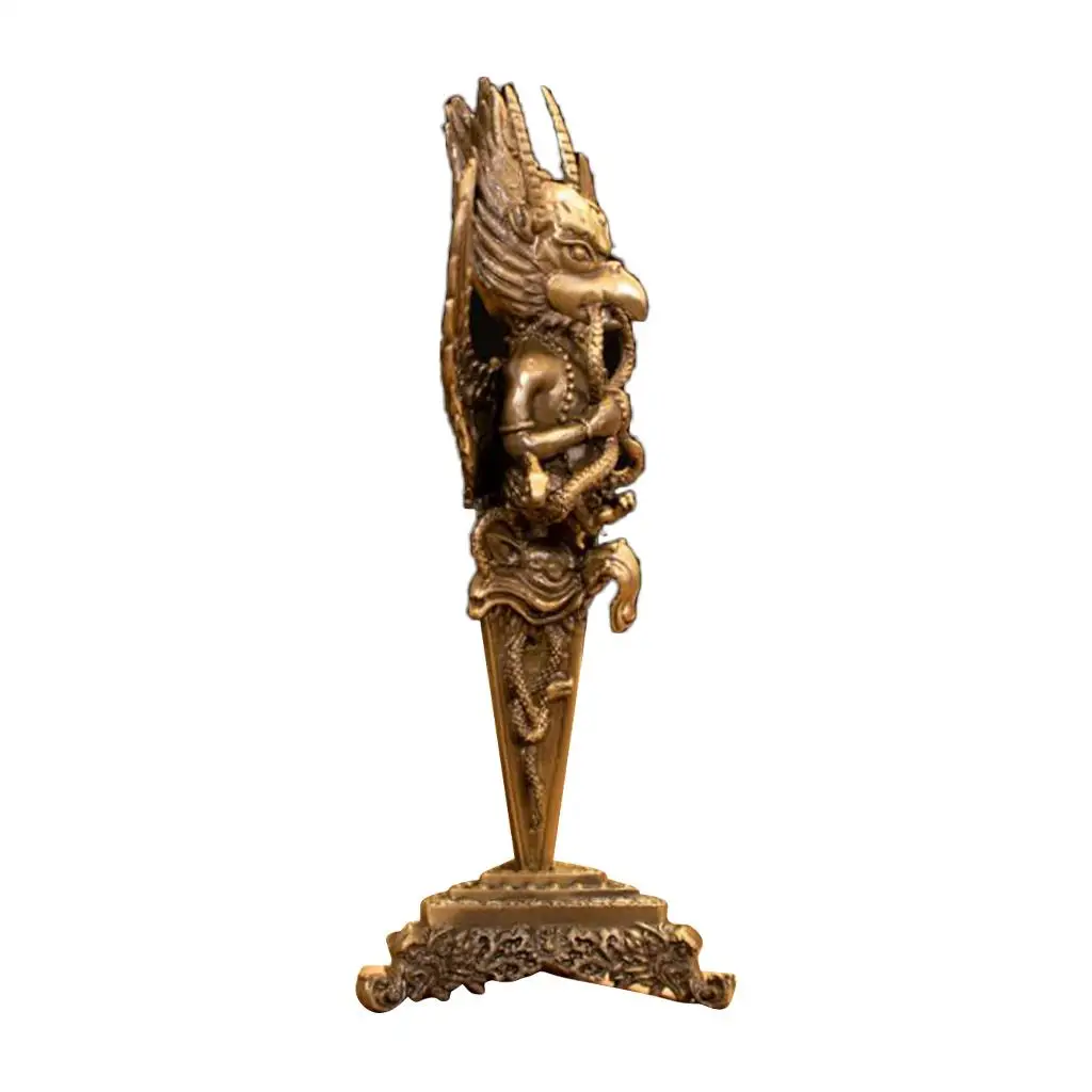 Dorje Vajra Phurba Statue Metal Buddhist Amulet Nepal Craft Decor for Car Temple Display Collection