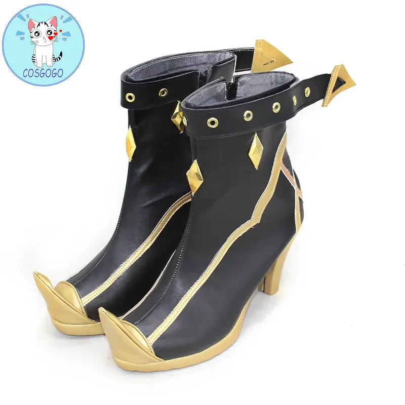 Cosgogo jogo sumeru dehya cosplay trajes botas genshin impacto dehya sumeru cosplay sapatos de salto alto feminino masculino