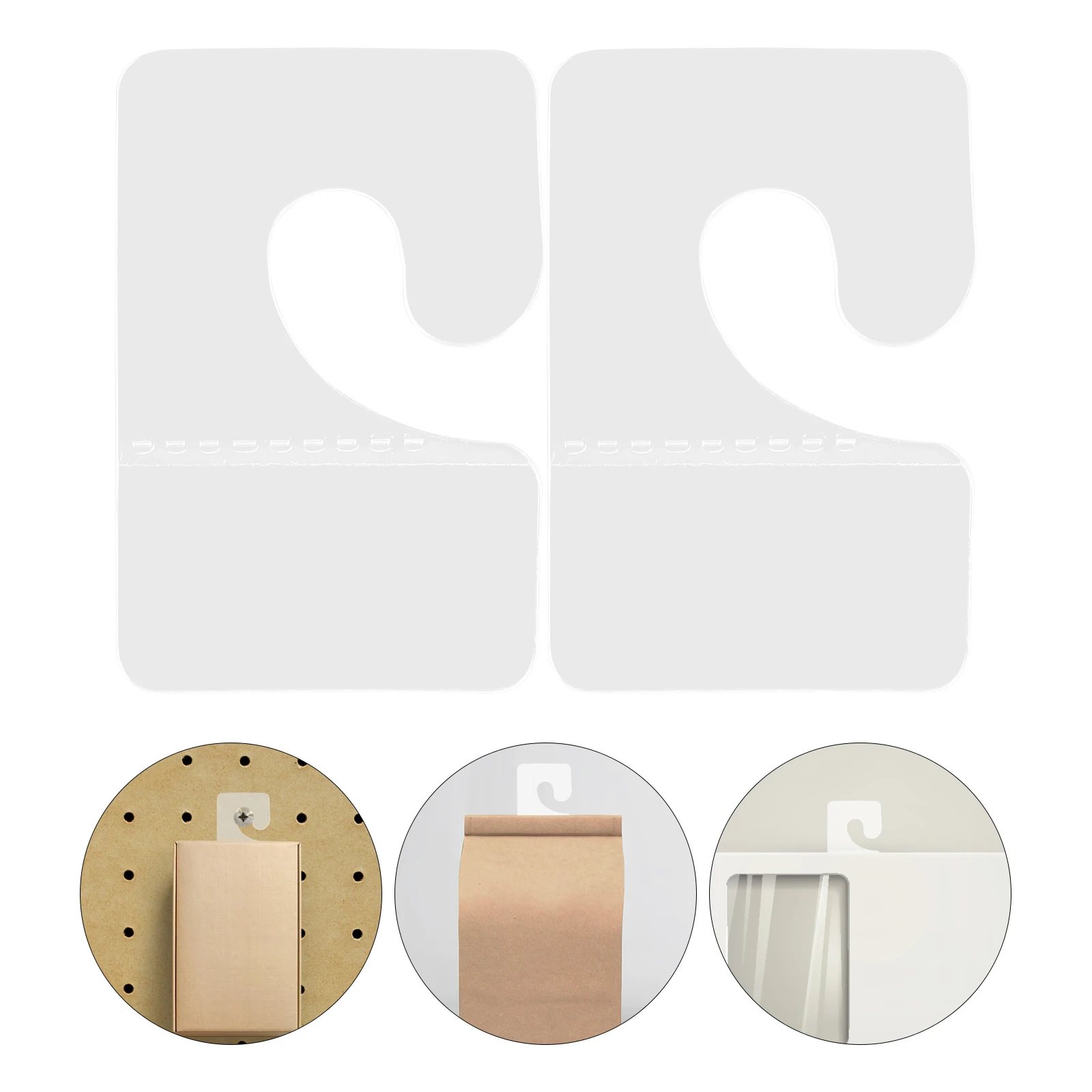 

100pcs Aircraft Hole PVC Self Adhesive Hooks 38X38Mm Clear Sticker Hanging Tabs For Display Pegboard Hangers Sticky Tabs Display