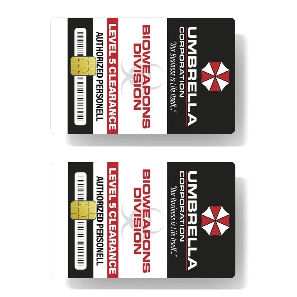 Umbrella-Corporation Credit Card Sticker Protection Film Personalized Ultra Thin Waterproof Decorative Film Tape Skin Card Cover