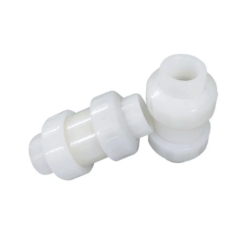 中国製高品質1/2インチ～2インチ ダブルユニオンソケットPVDFボールチェックバルブ DN15～DN50 PVDF垂直チェックバルブ ダブルユニオン付き