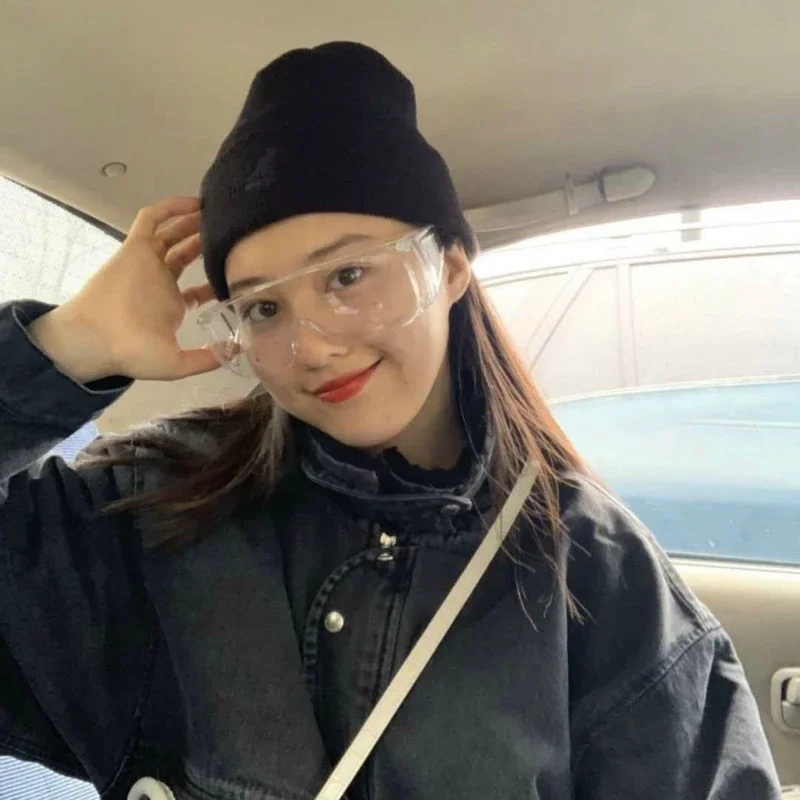 Transparent Work Safety Protective Glasses Women Cool Girl Boy Impact-Resistant Wind Dust Proof Safety Goggles Man