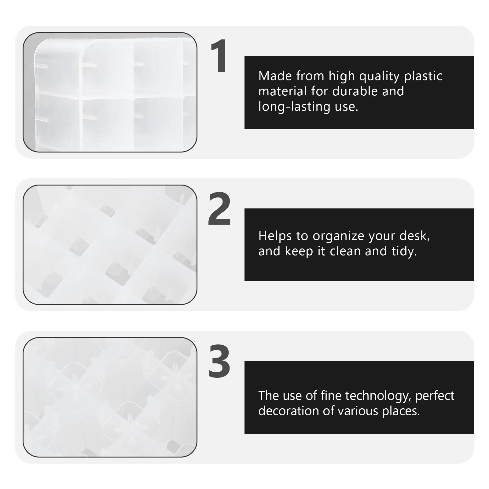 

4Pcs Mark Pen Holder Plastic Sturdy Desktop Organizer 30 Slots Pen Box Pencil Storage Stationery Holder Pencil Container