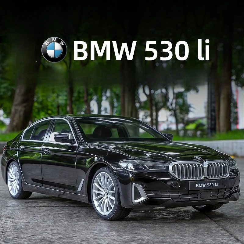 

Большой размер 1:18 BMW 530Li, модель спортивного автомобиля из сплава со звуком и светом, коллекция миниатюрных украшений для дома, подарок бойфренду