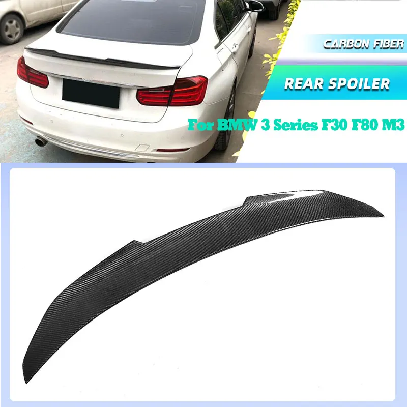 

Автомобильный задний спойлер багажника, крылья для BMW 3 серии F30 F80 M3 седан 2013-2018, гоночный задний спойлер из углеродного волокна, комплект багажника, крыла, губ, кузовный комплект